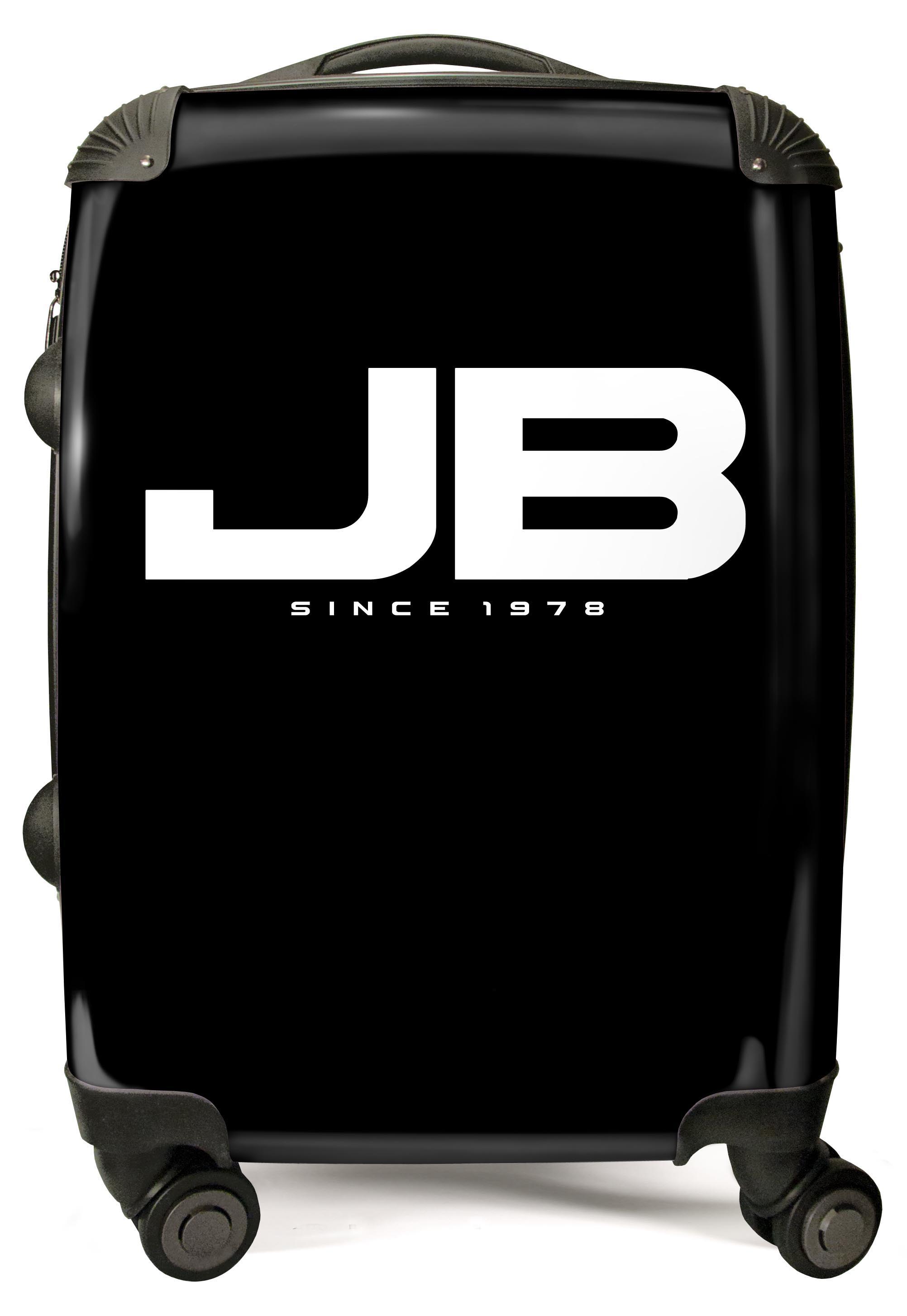 PERSONALIZED BLACK WITH WHITE FONT INITIAL LUGGAGE