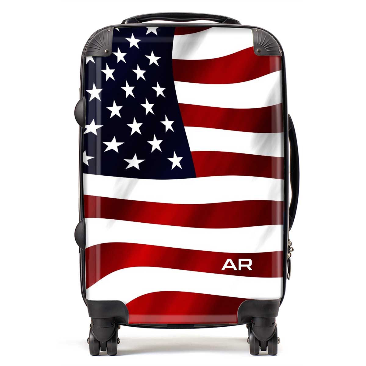 USA WAVING FLAG NAME LUGGAGE