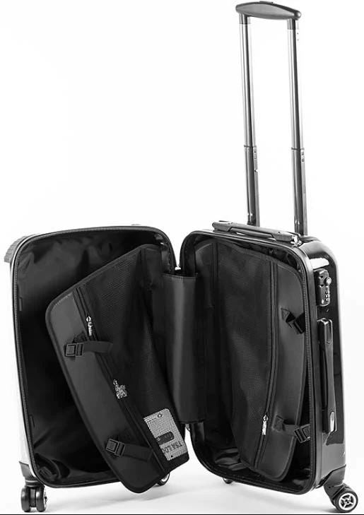 PERSONALIZED BLACK WITH WHTIE FONT HORIZONTAL INITIAL LUGGAGE