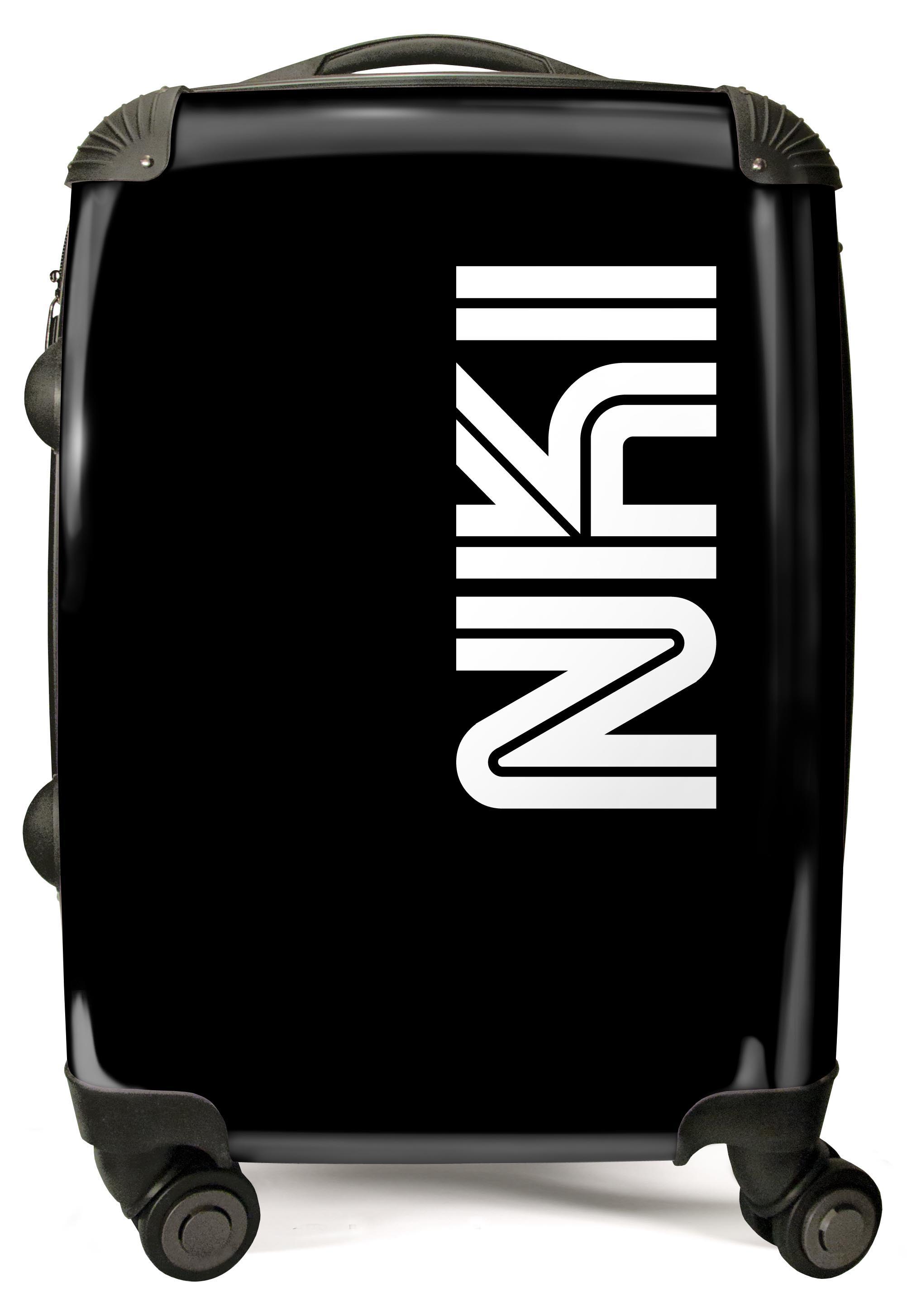 PERSONALIZED BLACK WITH WHTIE FONT HORIZONTAL INITIAL LUGGAGE