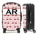 PERSONALIZED CHERRY WITH BLACK INITIALS LUGGAGE