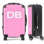 PERSONALIZED PINK WITH WHITE INITIAL LUGGAGE