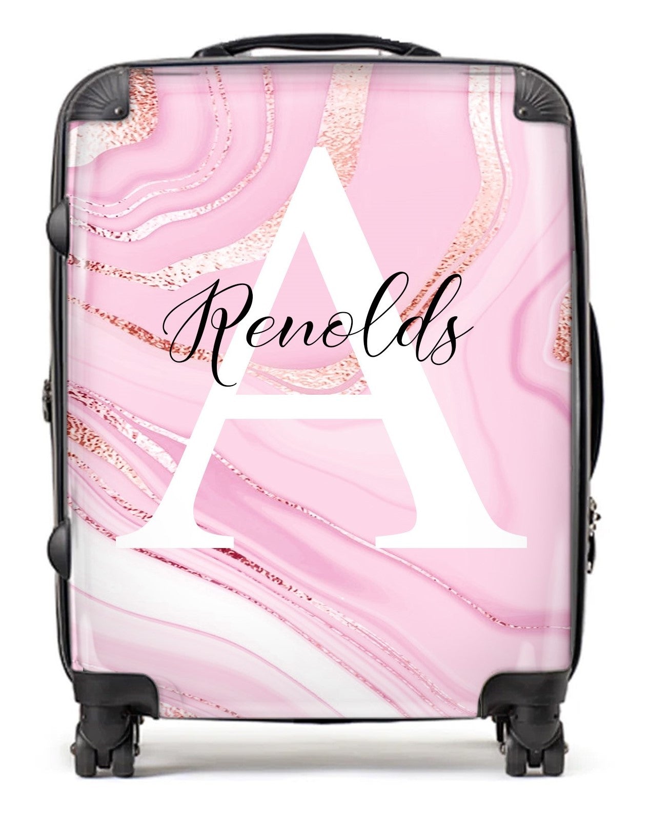 Customizable Luggage Custom Marble Luggage with Initials & Name | Personalized Travel Bags ...