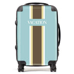 PERSONALIZED VACATION BLUE/BROWN STRIPE LUGGAGE
