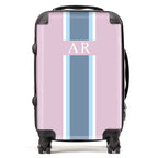 PERSONALIZED INITIAL PURPLE/BLUE STRIPE LUGGAGE