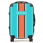 PERSONALIZED NAME TEAM/ORANGE STRIPE LUGGAGE