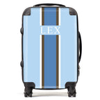 PERSONALIZED NAME LIGHT BLUE/DARK BLUE STRIPE LUGGAGE