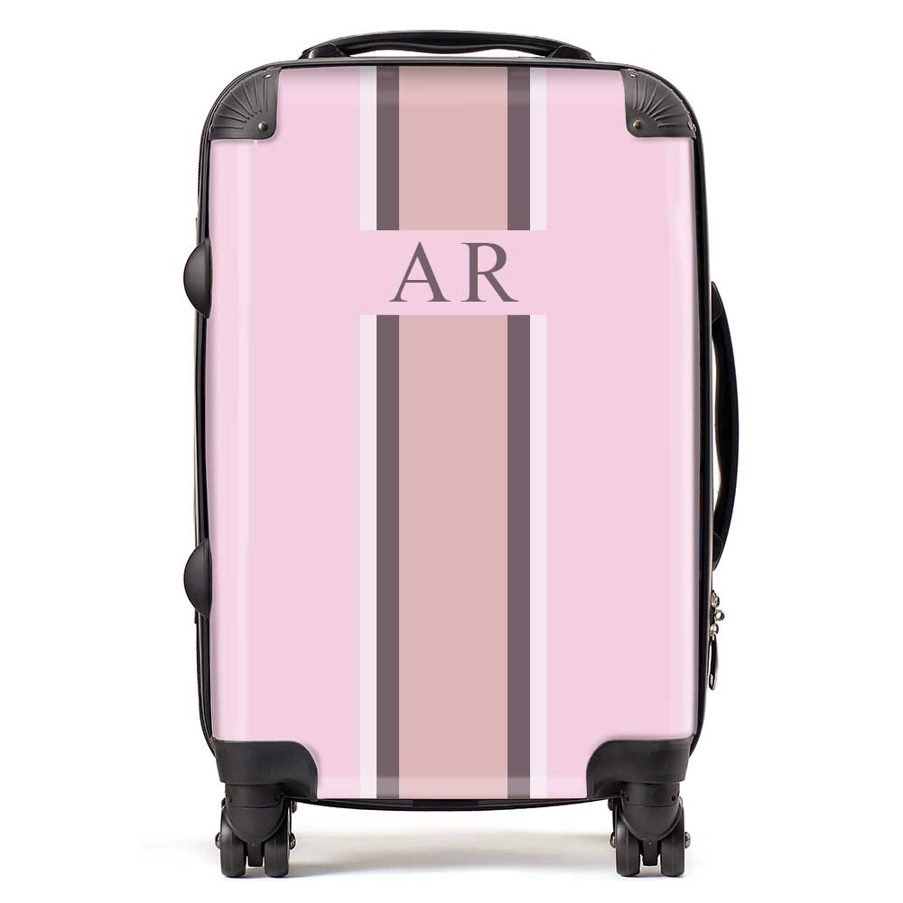 PERSONALIZED GIRLS TRIP PINK STRIPE LUGGAGE