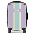 PERSONALIZED INITIAL PURPLE/BLUE STRIPE LUGGAGE