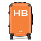 Personalized Clementine with White Font Initial Suitcase