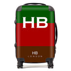 Personalized Royal Tank Regimental Colours with White Font Initial Suitcase