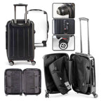 PERSONALIZED COLORFUL SQUARES WITH BLACK INITIALS LUGGAGE