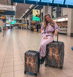 Personalised Slate Marble Bronze Initial Suitcase