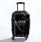Personalised Black Marble Name Suitcase