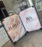Personalised Cotton Candy Marble Name Suitcase