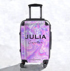Personalised Cosmic Purple Name Suitcase