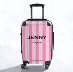 Personalised Pink Stripe Suitcase