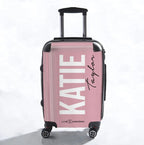 Personalised Rose Nude Side Name Suitcase