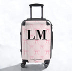Personalised Pink Bows initials Suitcase
