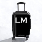 Personalised Black Top Initials Suitcase