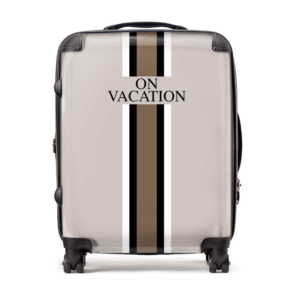 ON VACATION BEIGE STRIPE LUGGAGE