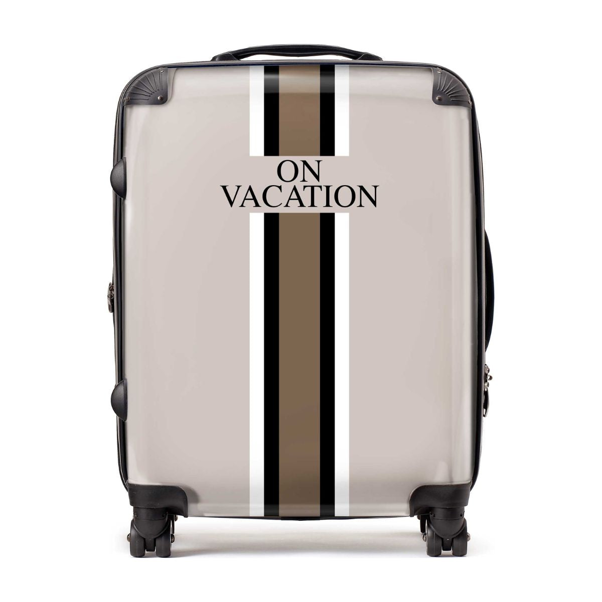 ON VACATION BEIGE STRIPE LUGGAGE