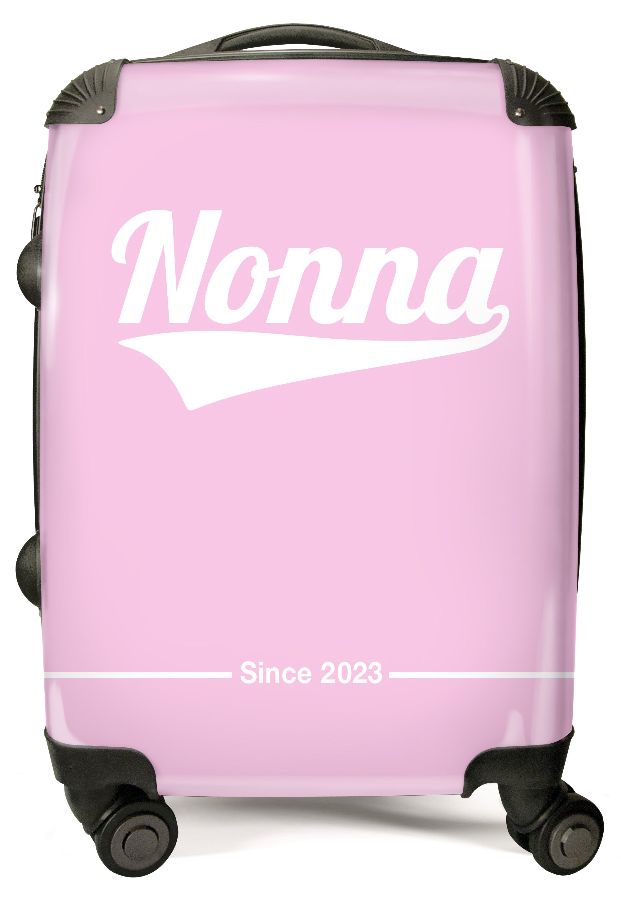 PERSONALIZED PINK NONNA TAIL PRINT SUITCASE